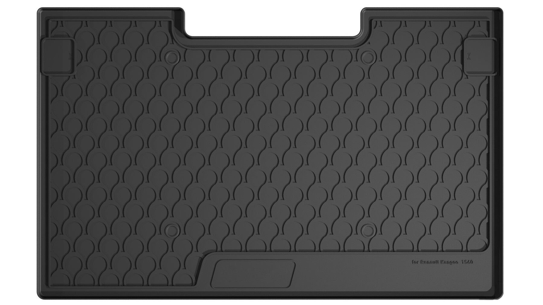 Vasca baule su misura in gomma sintetica - compatibile per Renault Kangoo 5p (02/08>05/21)
