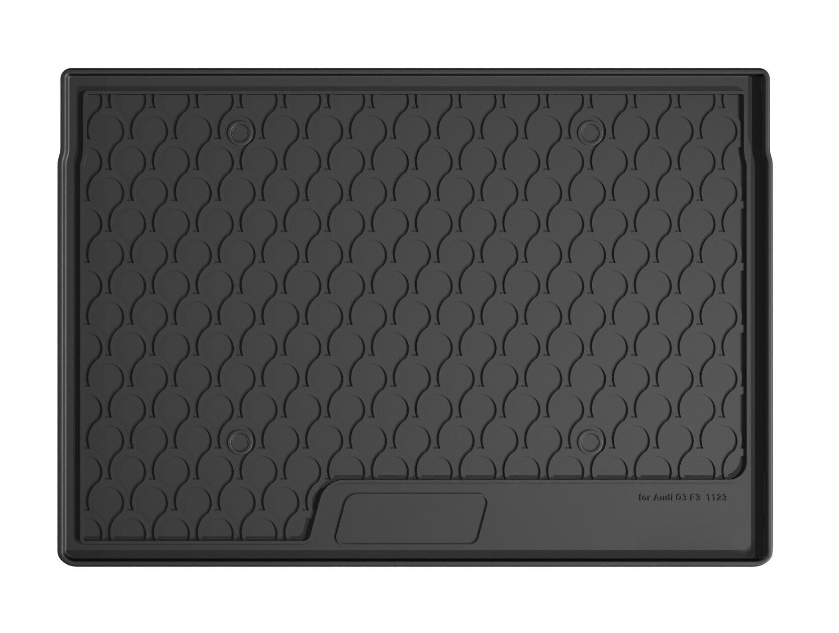 Vasca baule su misura in gomma sintetica - compatibile per Audi Q3 (01/19>07/25) baule basso