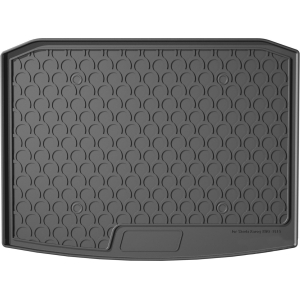 Vasca baule su misura in gomma sintetica - compatibile per  Skoda Karoq (12/17>12/21) 2WD, baule basso