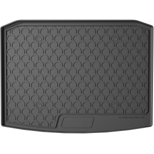 Vasca baule su misura in gomma sintetica - compatibile per  Skoda Karoq (12/17>12/21) 4WD, baule basso
