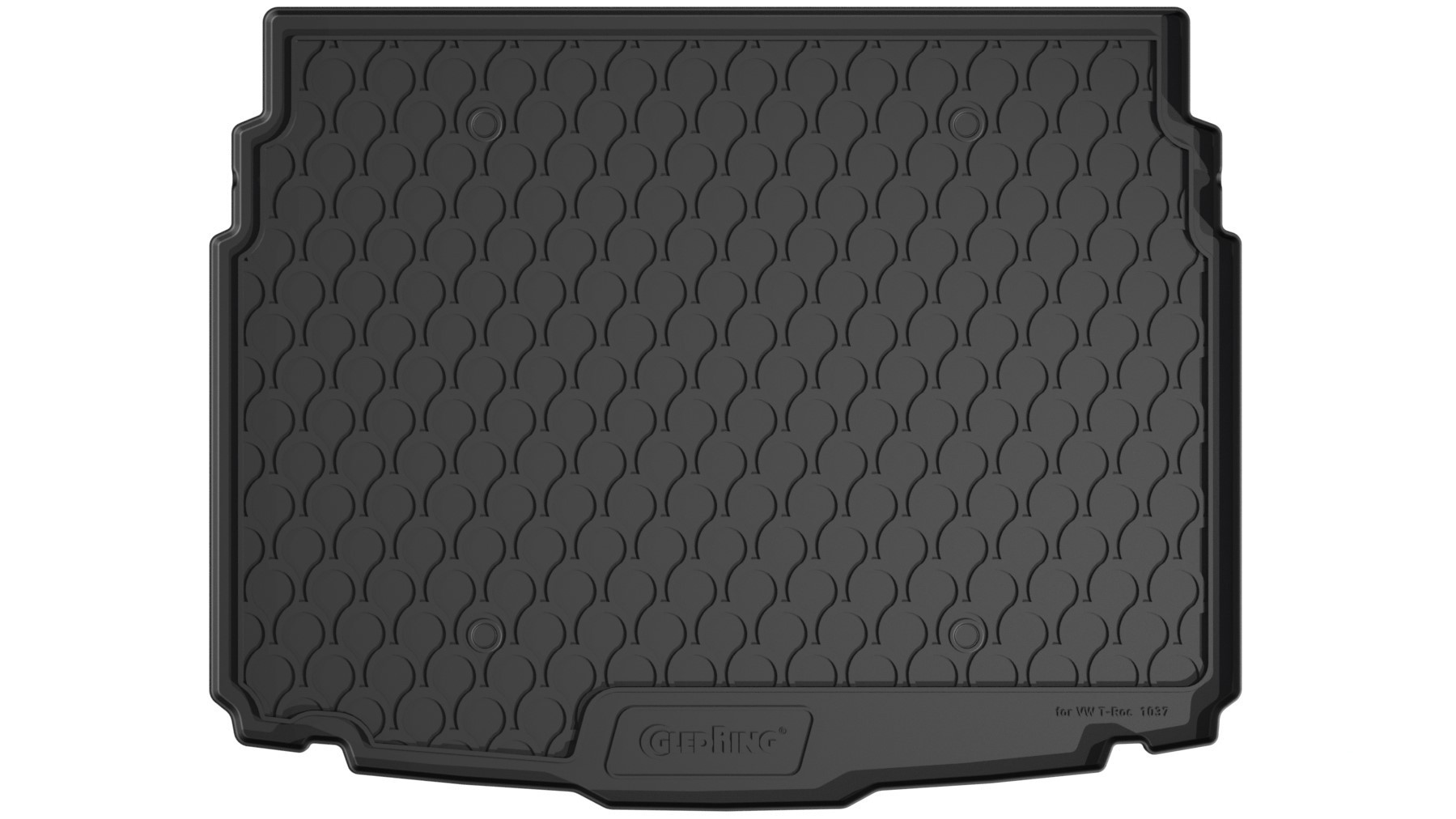 Vasca baule su misura in gomma sintetica - compatibile per Volkswagen T-Roc (11/17>08/25) baule basso