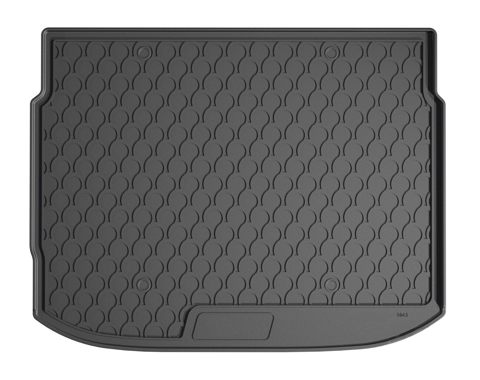Vasca baule su misura in gomma sintetica - compatibile per Nissan Qashqai (04/21>) baule alto
