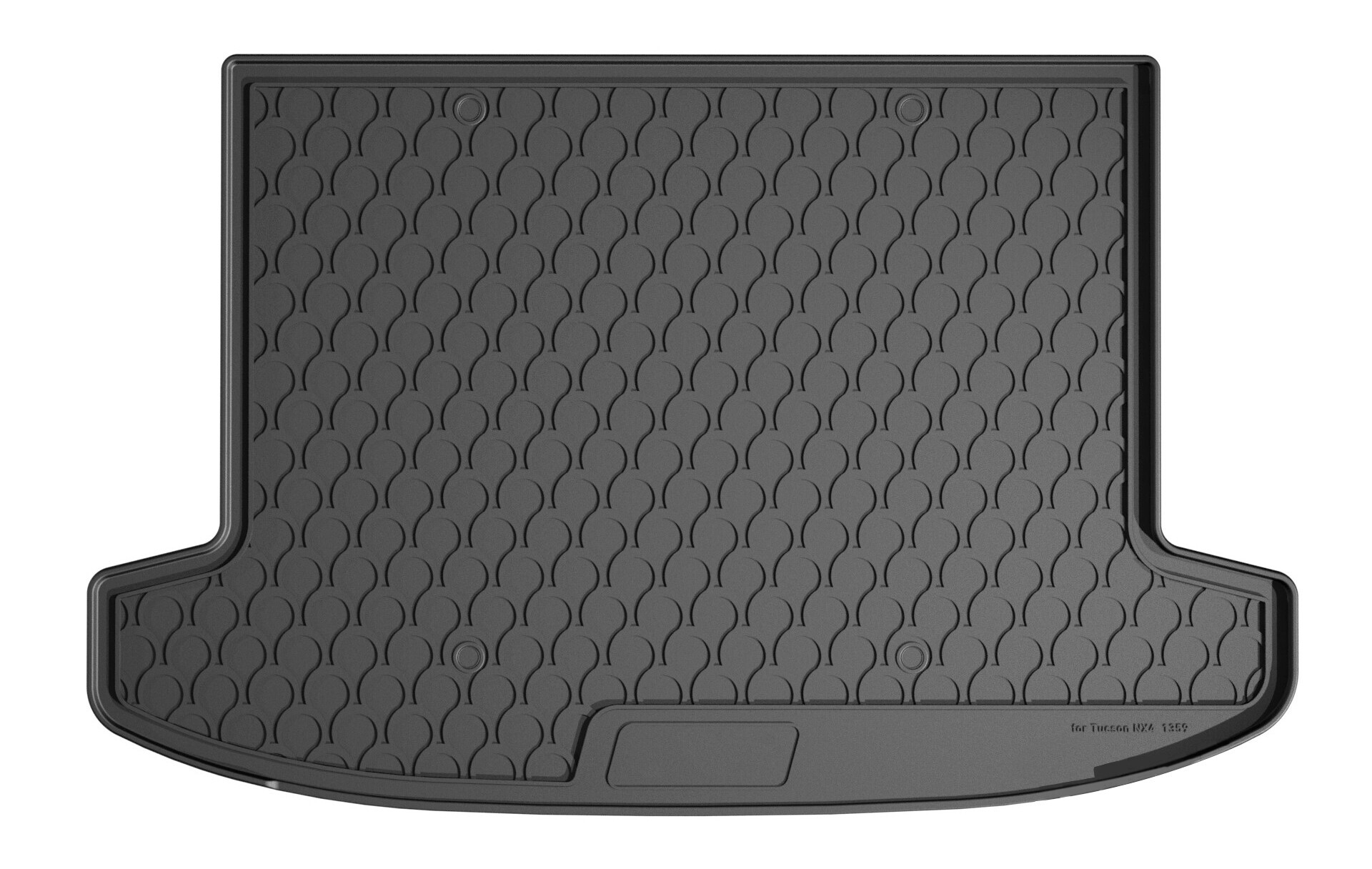 Vasca baule su misura in gomma sintetica - compatibile per Hyundai Tucson (11/20>04/24) baule alto, no ibrida, no subwoofer