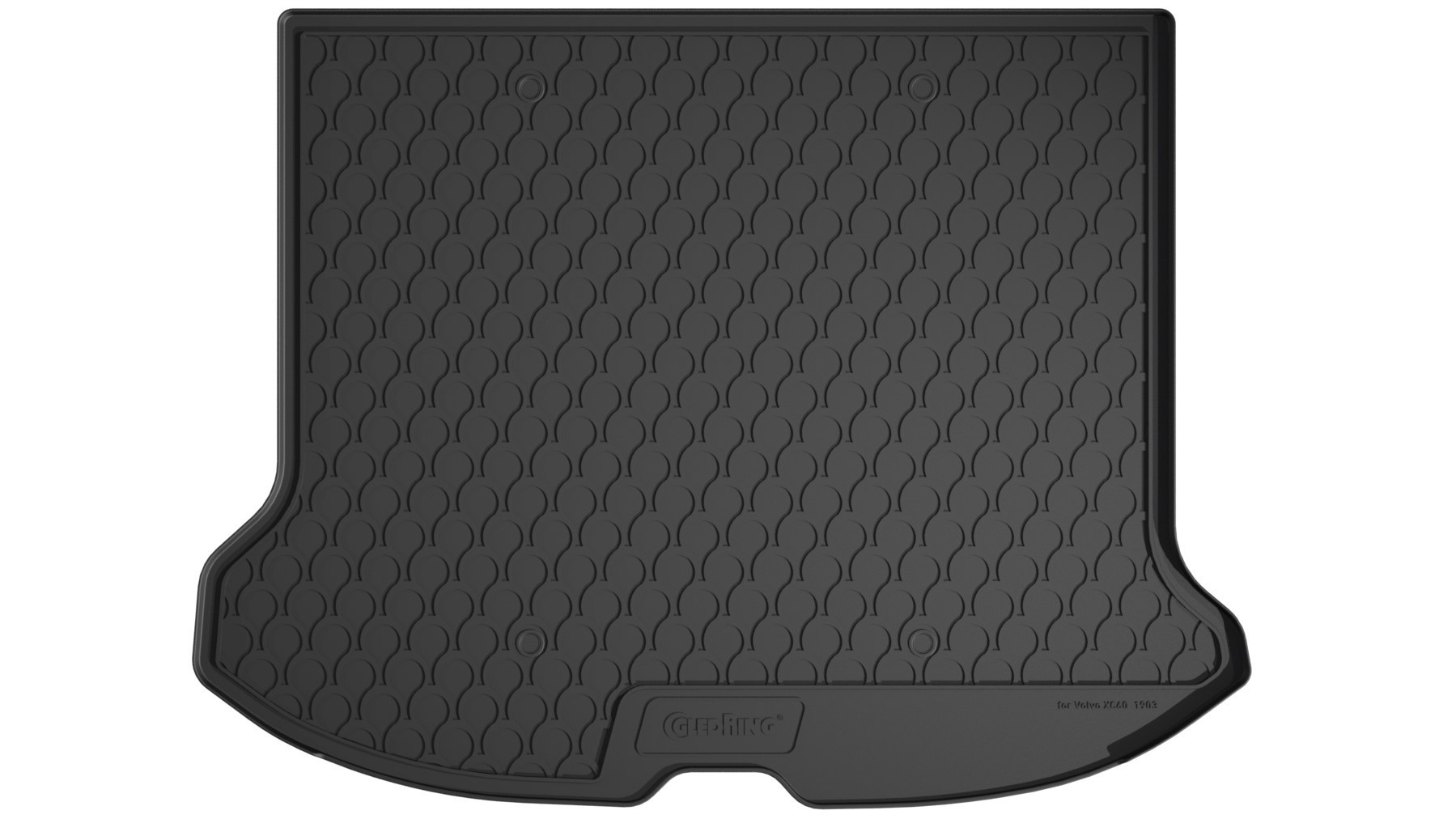 Vasca baule su misura in gomma sintetica - compatibile per Volvo XC60 (11/08>04/17) con ruotino