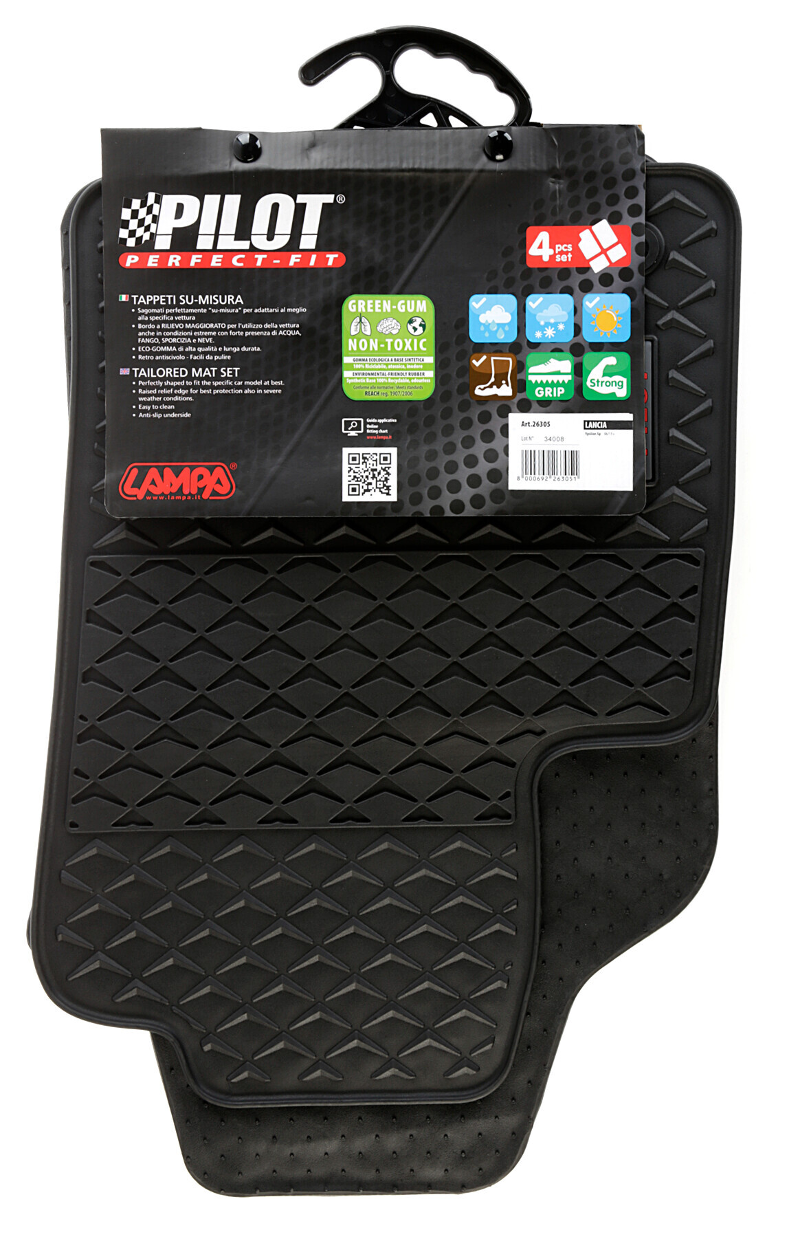 Pilot, set tappeti su misura in eco gomma - compatibile per Lancia Ypsilon 5p (06/11>11/24) - immagine 11