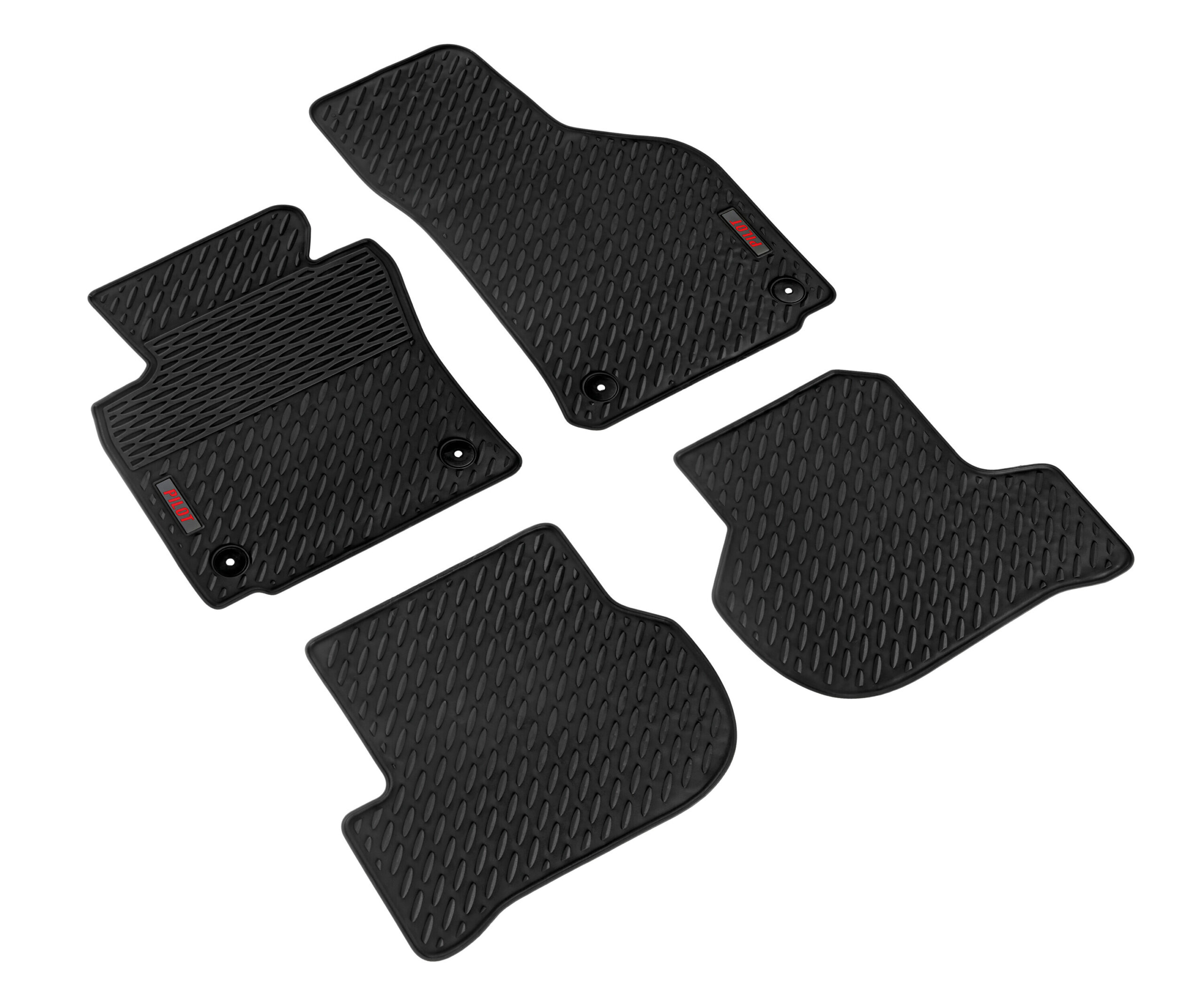Pilot, set tappeti su misura in eco gomma - compatibile per Volkswagen Golf V 3p (11/03>10/08) fix tondi integrati - Volkswagen Golf V 5p (11/03>10/08) fix tondi integrati - Volkswagen Golf V Variant (05/07>09/09) fix tondi integrati - Volkswagen Golf VI 3p (11/08>10/12) fix tondi integrati - Volkswagen Golf VI 5p (11/08>10/12) fix tondi integrati - Volkswagen Golf VI Cabrio (09/11>10/14) fix tondi integrati - Volkswagen Golf VI Variant (10/09>09/13) fix tondi integrati - Volkswagen Jetta (09/05>01/11) fix tondi integrati - Volkswagen Scirocco (10/08>09/17) fix tondi integrati