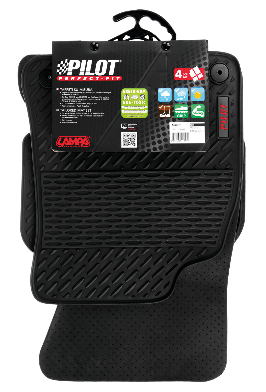 Pilot, set tappeti su misura in eco gomma - compatibile per Audi A4 4p (11/07>10/15) - Audi A4 Allroad (04/09>05/16) - Audi A4 Avant (05/08>10/15) - Audi A5 Sportback (09/09>07/15) - immagine 11