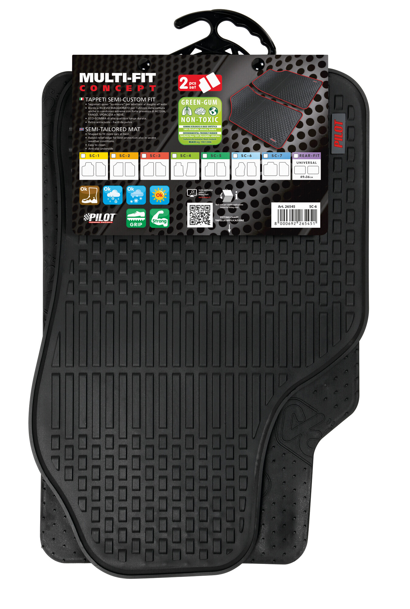 Multi-Fit Concept, tappeti semi-custom-fit, 2 pz - SC-6 - Anteriore - immagine 3