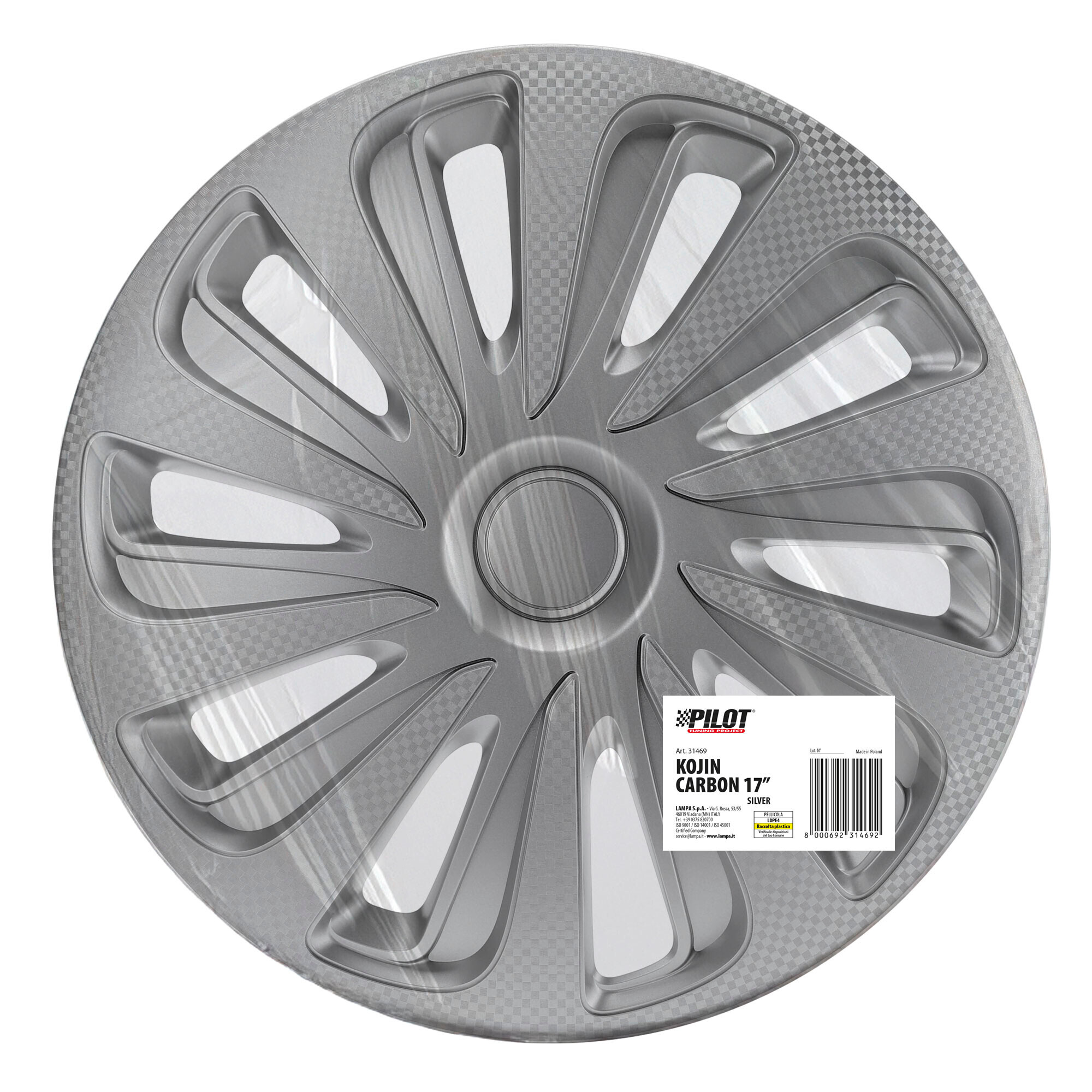 Kojin Carbon Silver, copricerchio - Ø 17" - immagine 2