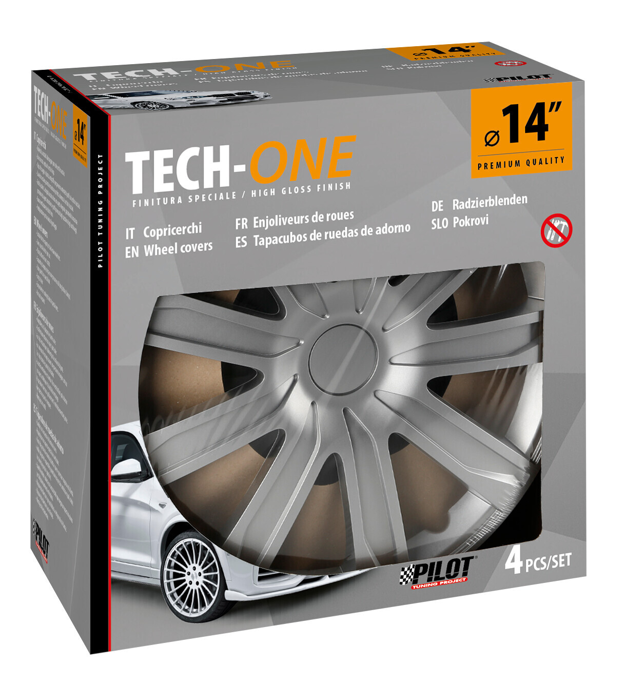 Raze Silver - Set 4 copricerchi - Ø 14" - immagine 3
