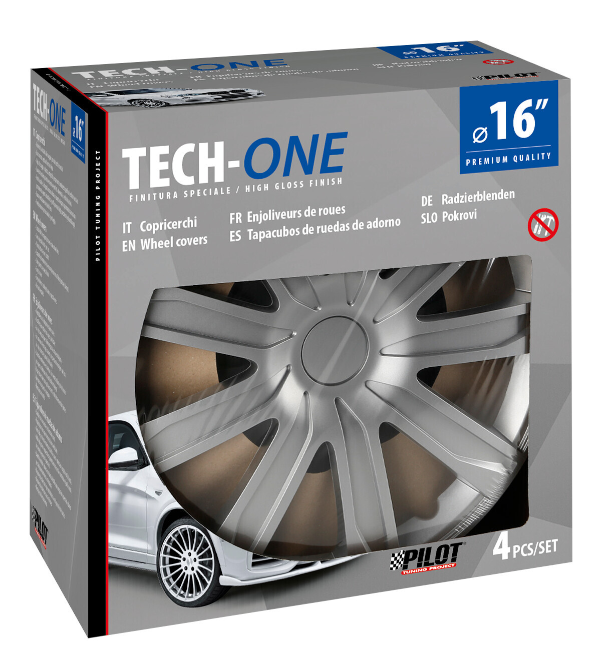 Raze Silver - Set 4 copricerchi - Ø 16" - immagine 3