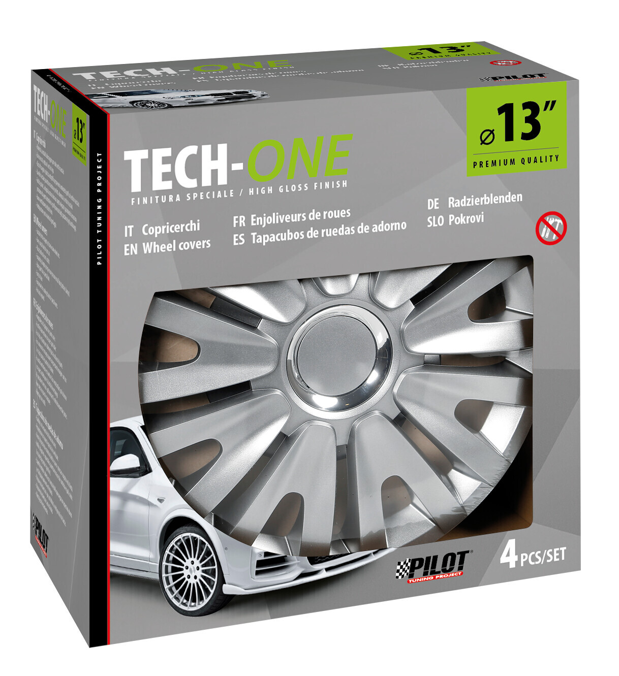 Royal Silver - Set 4 copricerchi - Ø 13" - immagine 3