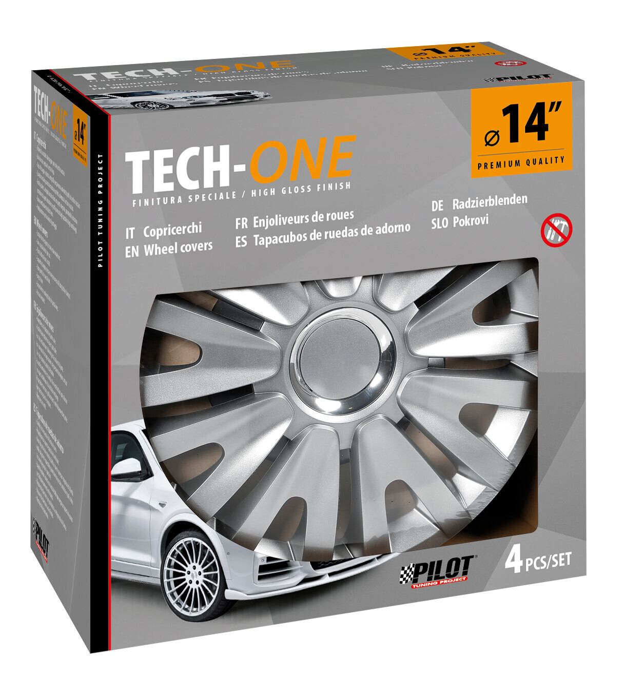 Royal Silver - Set 4 copricerchi - Ø 14" - immagine 2