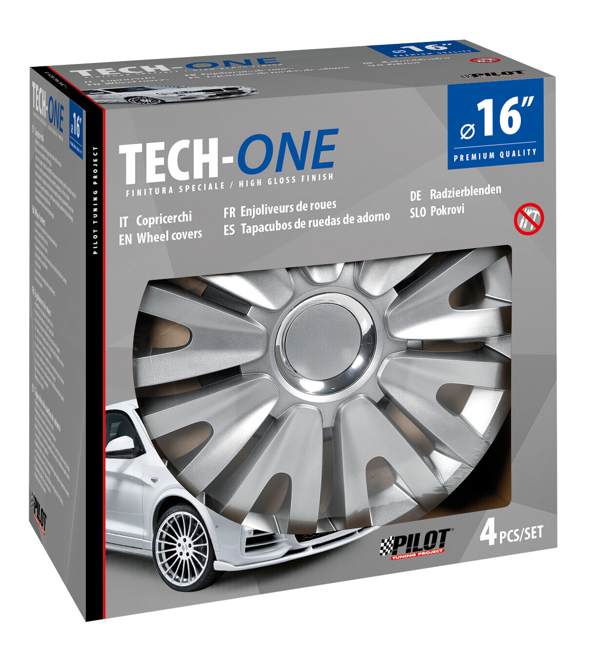 Royal Silver - Set 4 copricerchi - Ø 16" - immagine 2