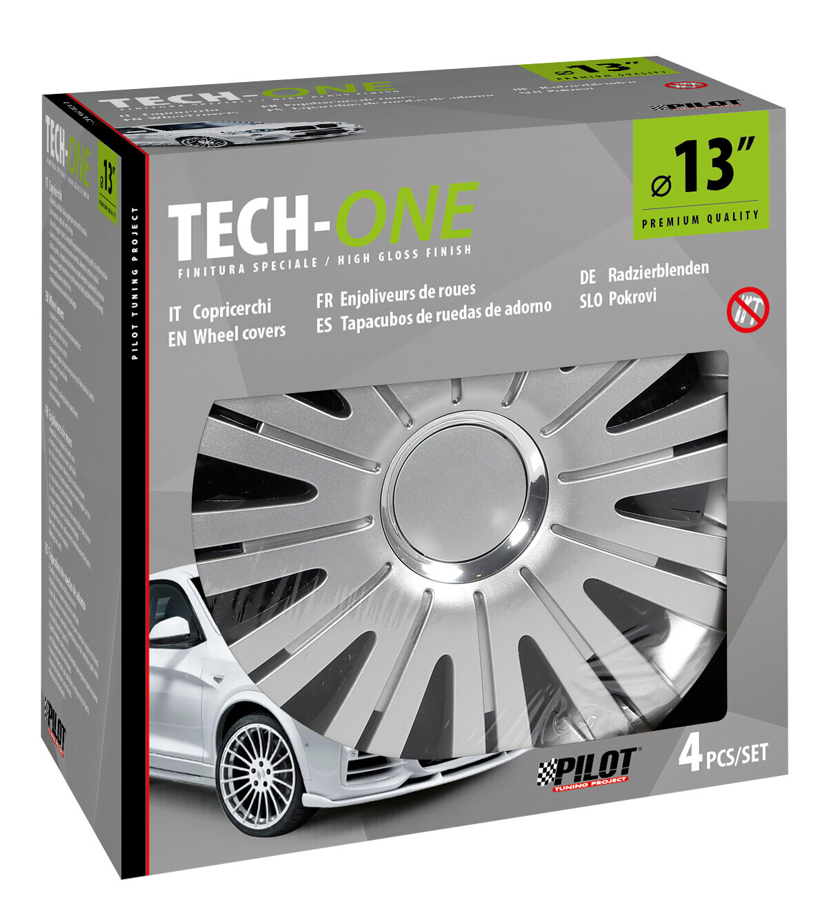 Active Silver - Set 4 copricerchi - Ø 13" - immagine 3
