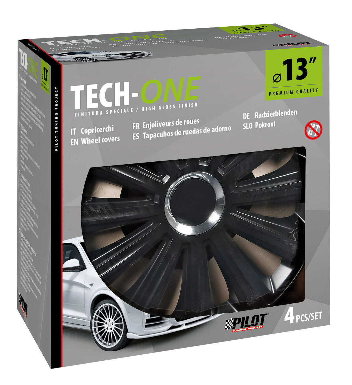 Trend Black - Set 4 copricerchi - Ø 13" - immagine 3