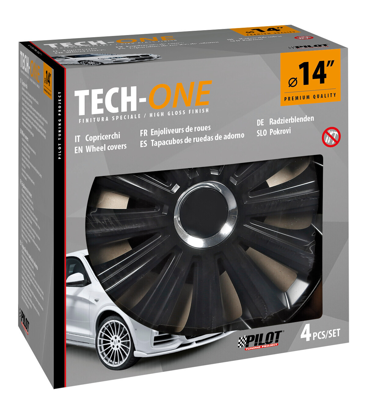 Trend Black - Set 4 copricerchi - Ø 14" - immagine 2