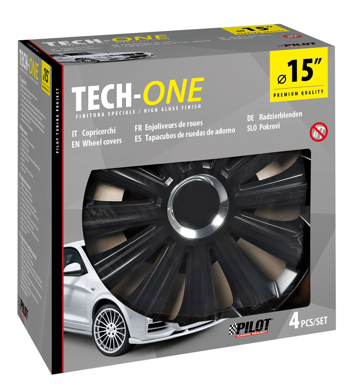 Trend Black - Set 4 copricerchi - Ø 15" - immagine 2