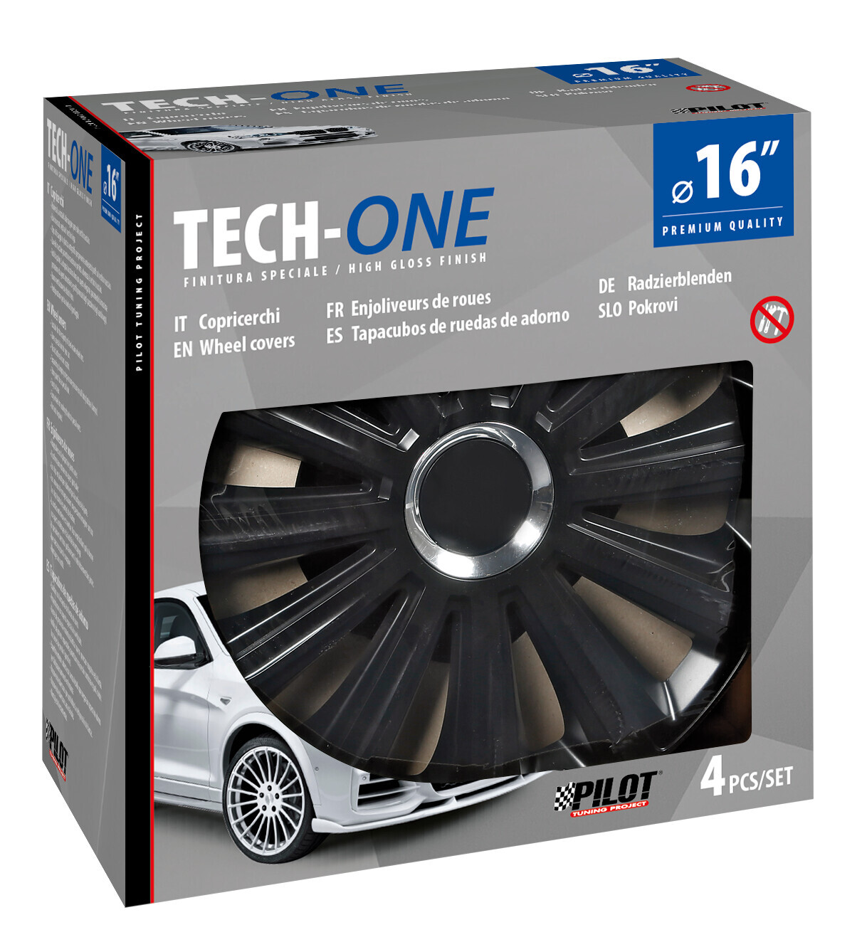 Trend Black - Set 4 copricerchi - Ø 16" - immagine 2