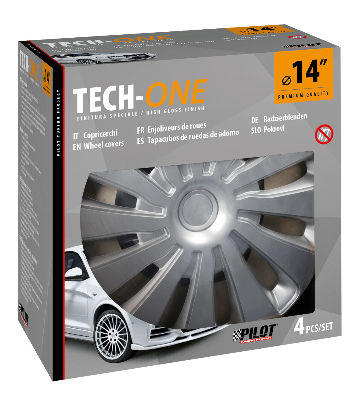 Sepang Silver - Set 4 copricerchi - Ø 14" - immagine 2
