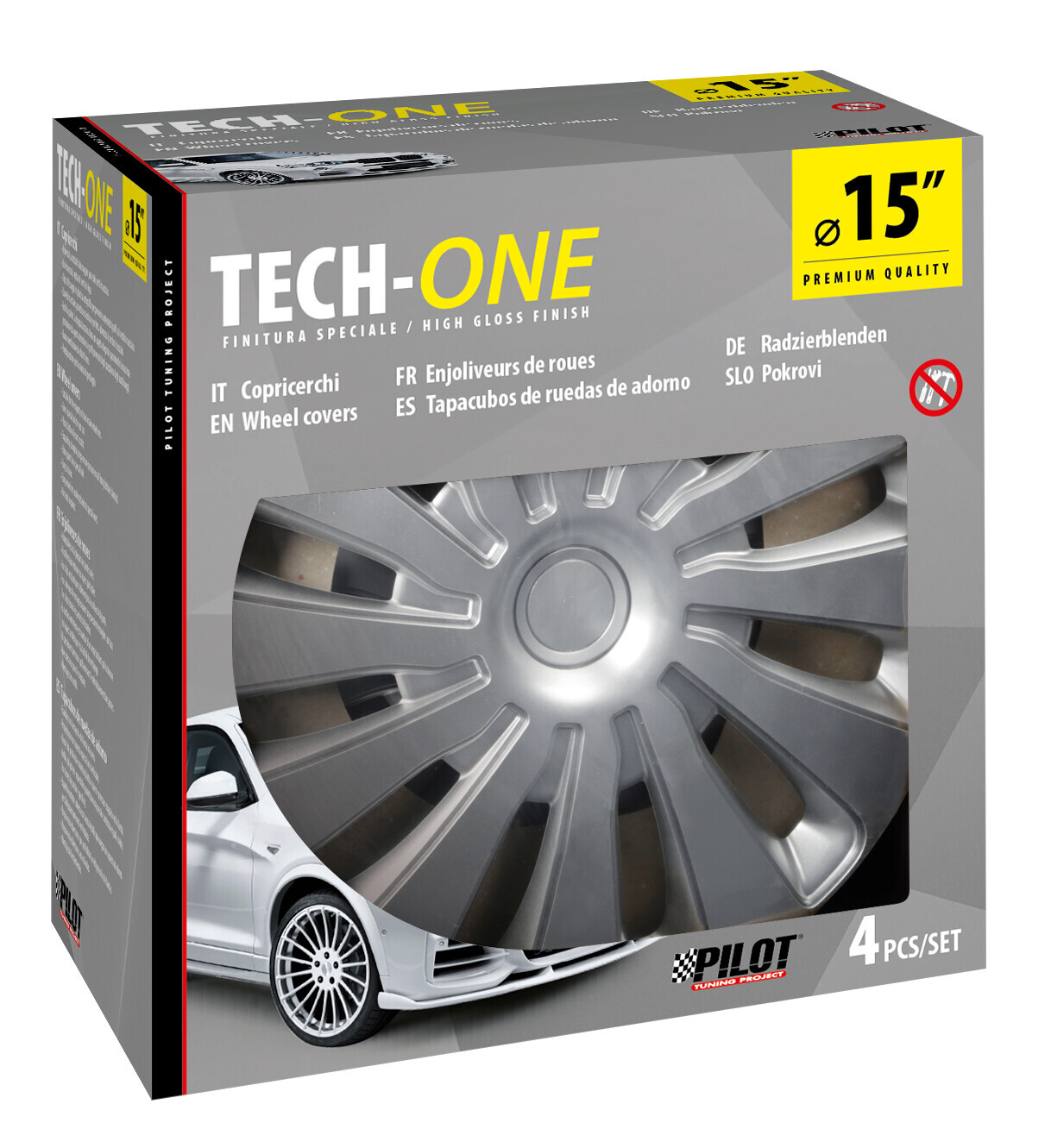 Sepang Silver - Set 4 copricerchi - Ø 15" - immagine 2