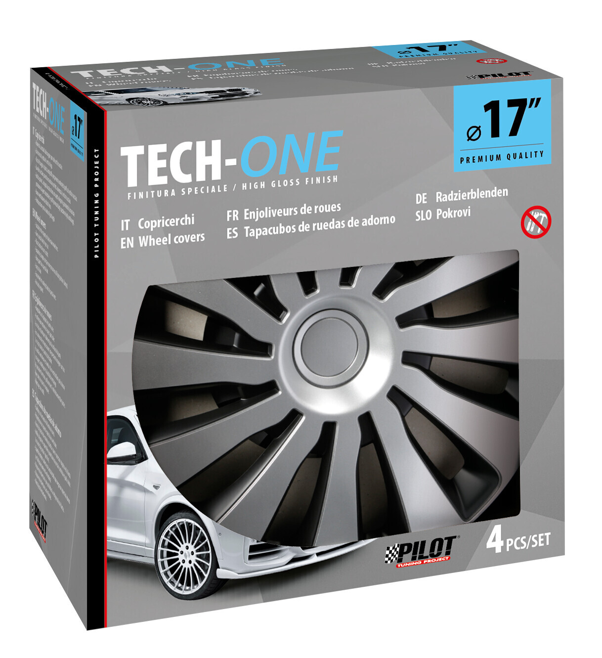 Sepang Silver & Black - Set 4 copricerchi - Ø 17" - immagine 2