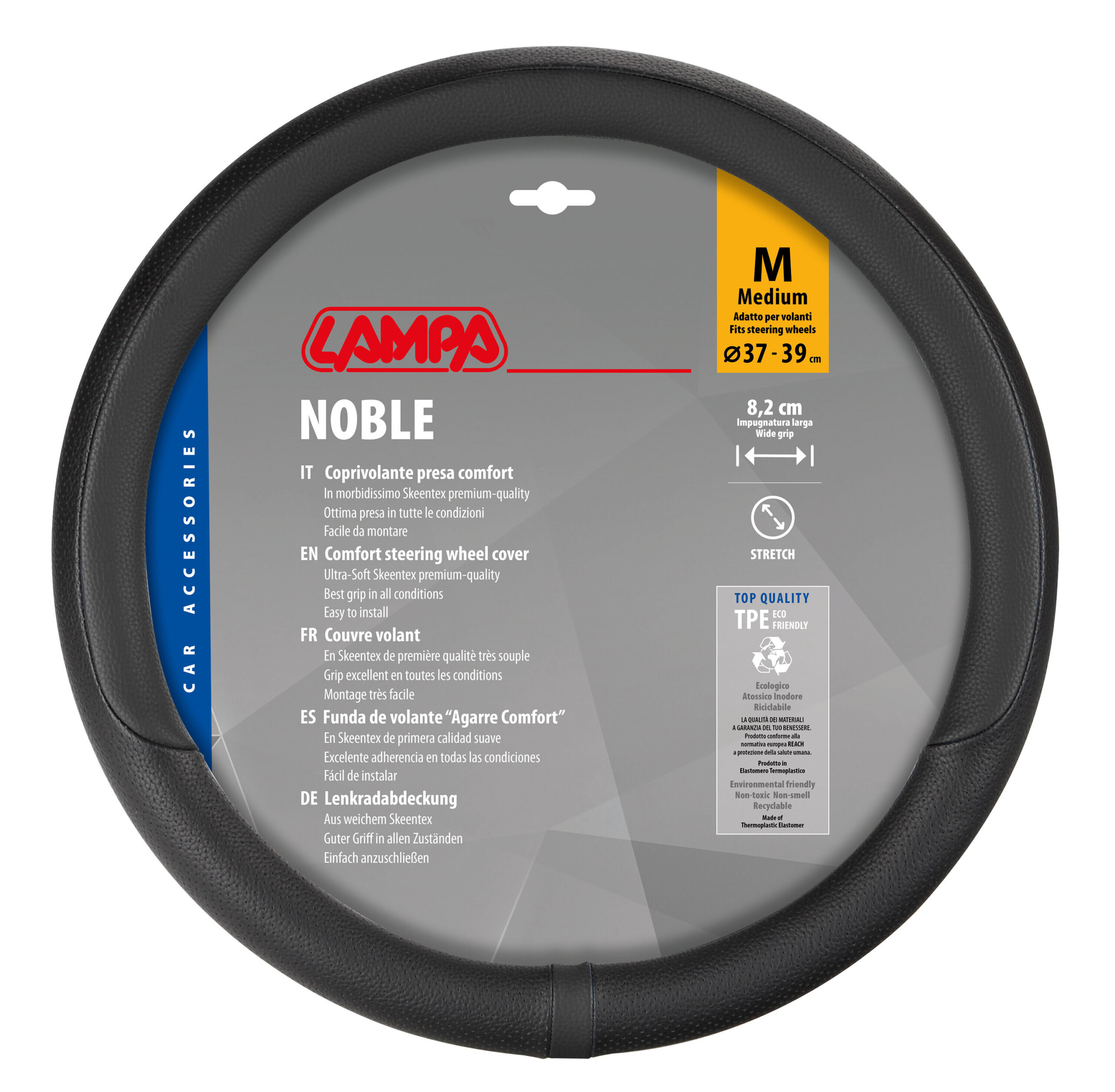 Noble, coprivolante in Skeentex - M - Ø 37/39 cm - Nero - immagine 3