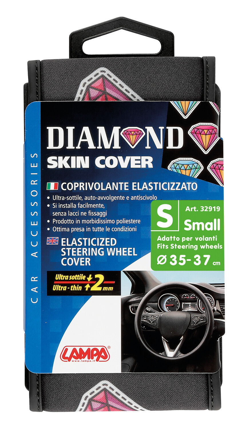 Skin-Cover, coprivolante elasticizzato in poliestere - Diamond - S - Ø 35/37 cm - immagine 3
