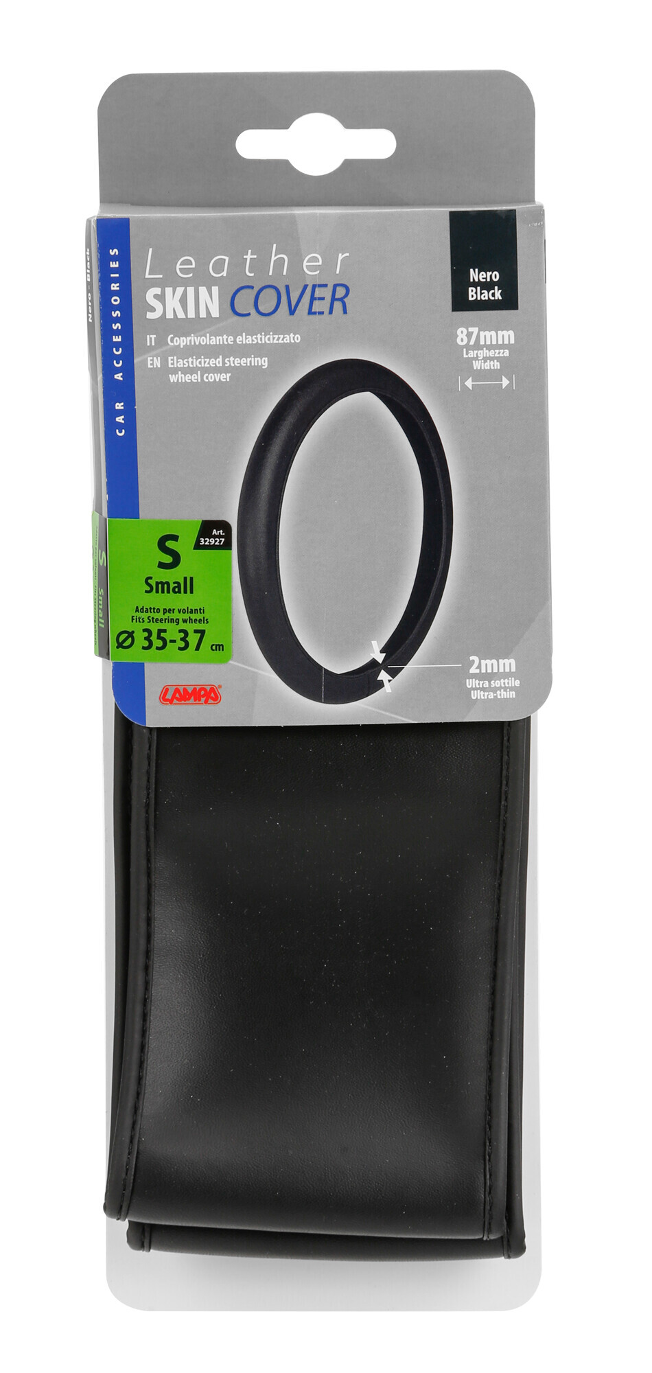 Skin-Cover, coprivolante elasticizzato in vera pelle - S - Ø 35/37 cm - immagine 3