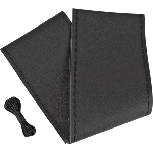 Premium, coprivolante in pelle - L - Ø 37/39 cm - Nero