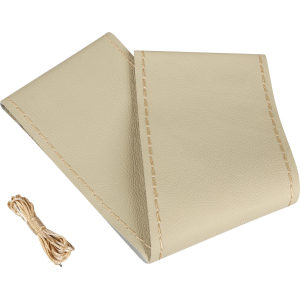 Premium, coprivolante in pelle - L - Ø 37/39 cm - Beige