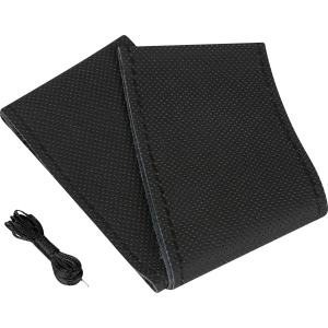 Premium Perforated, coprivolante in pelle - L - Ø 37/39 cm - Nero