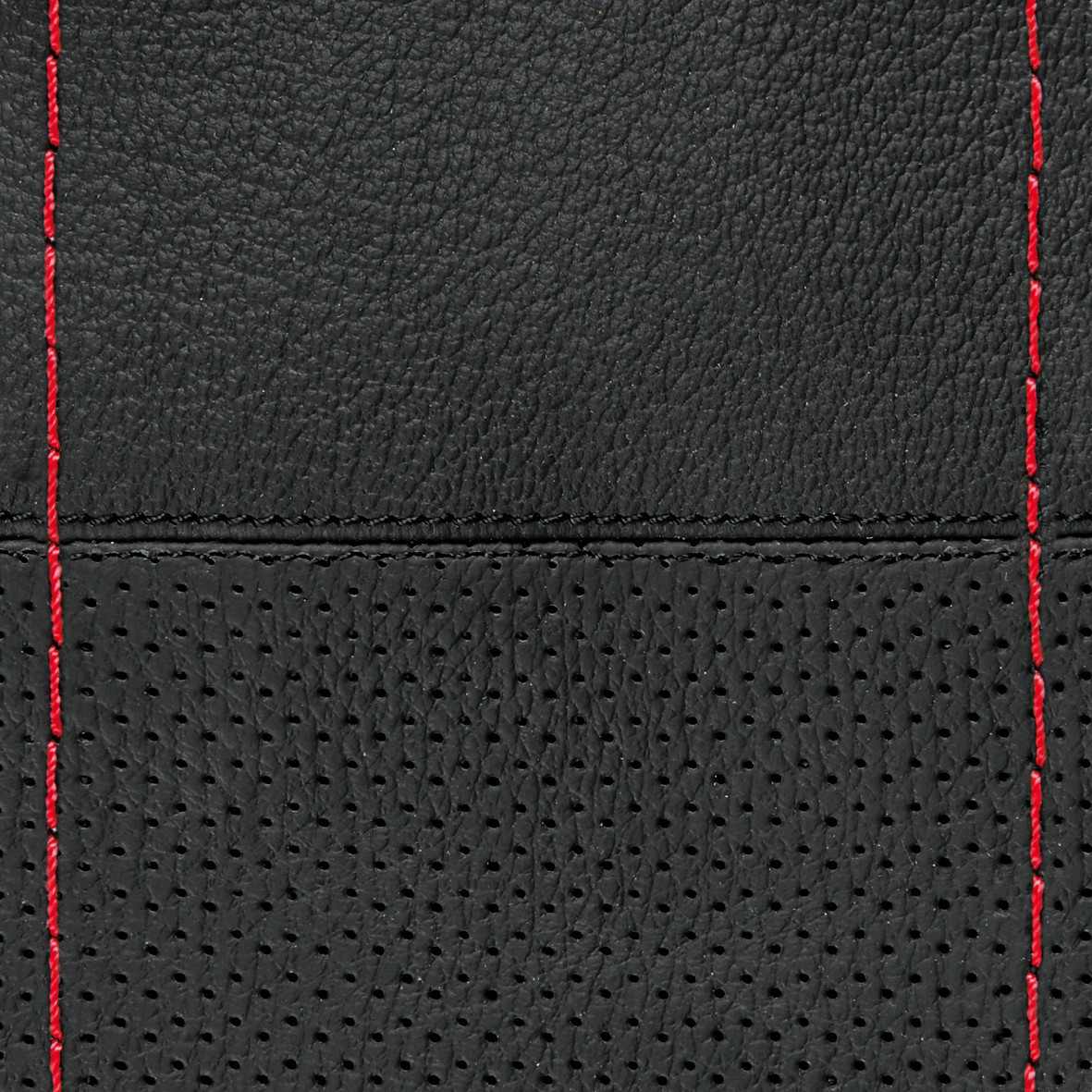 Sport, coprivolante in pelle - L - Ø 37/39 cm - Nero/Rosso - immagine 2