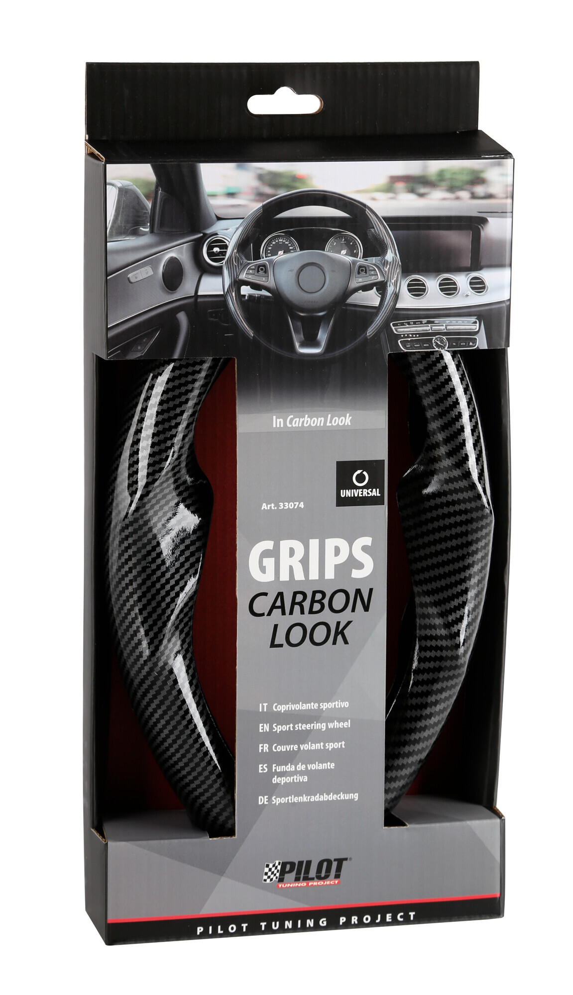 Grips, coprivolante sportivo in PVC, universale - Carbon-Look - immagine 3