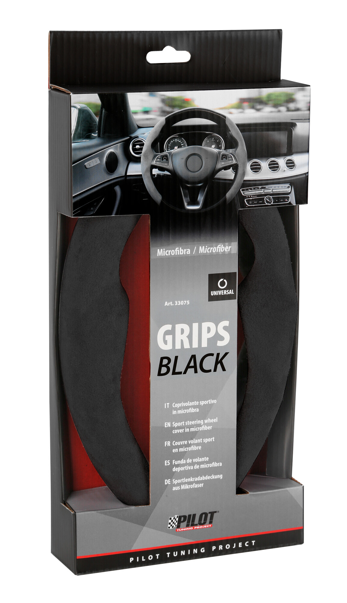 Grips, coprivolante sportivo in microfibra, universale - Nero - immagine 3