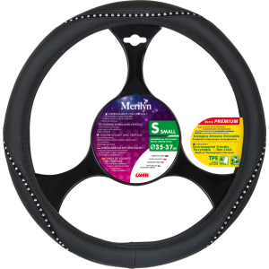 Merilyn, coprivolante in Skeentex con cristalli - S - Ø 35/37 cm - Clear