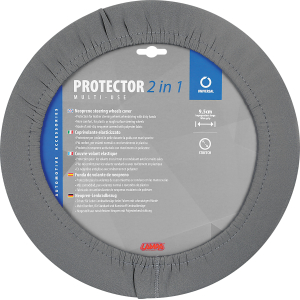 Protector 2 in 1, coprivolante elasticizzato in poliestere - Grigio