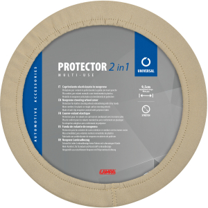 Protector 2 in 1, coprivolante elasticizzato in poliestere - Beige
