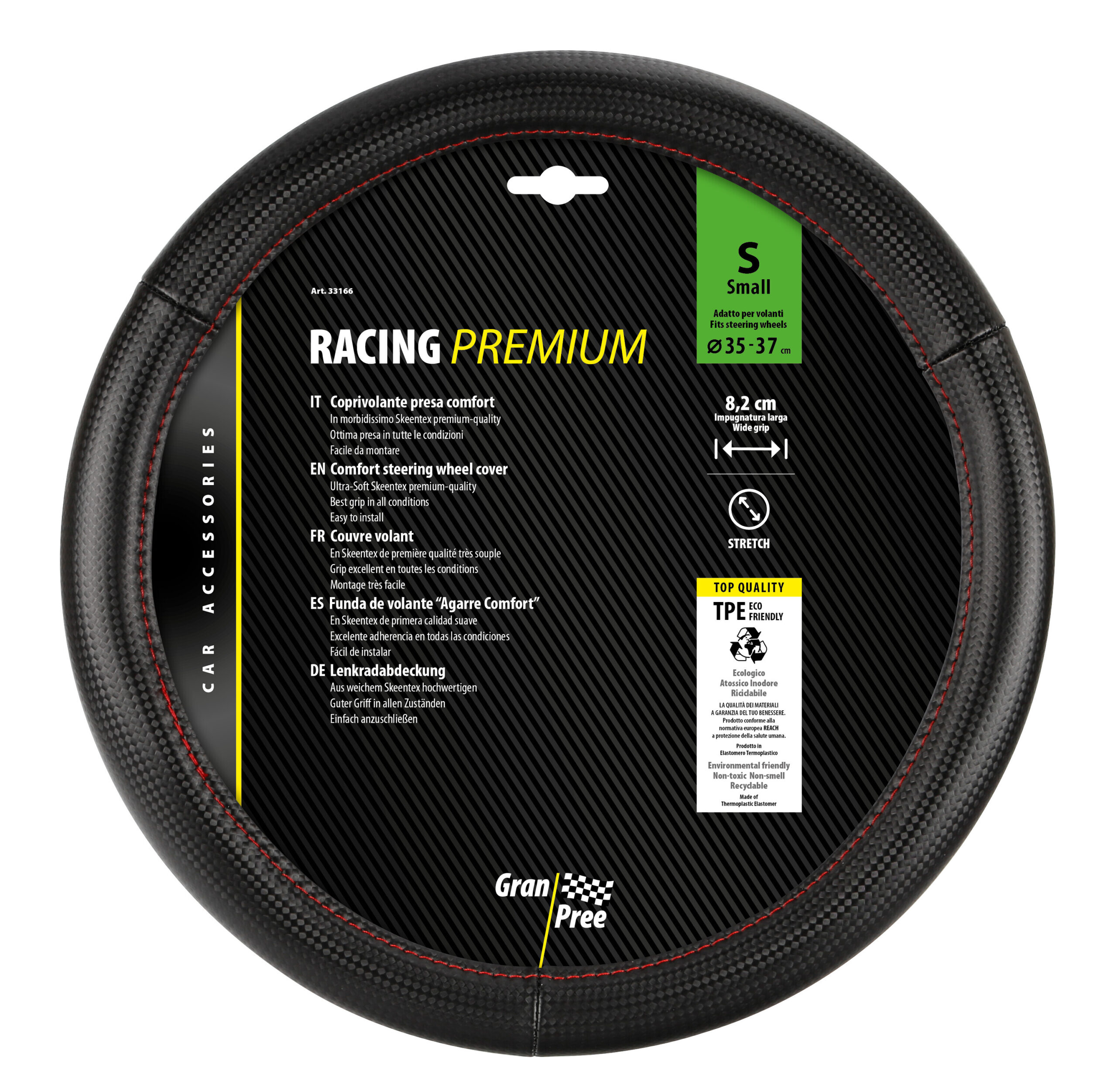Racing Premium, coprivolante in Skeentex - S - Ø 35/37 cm - Rosso - immagine 4