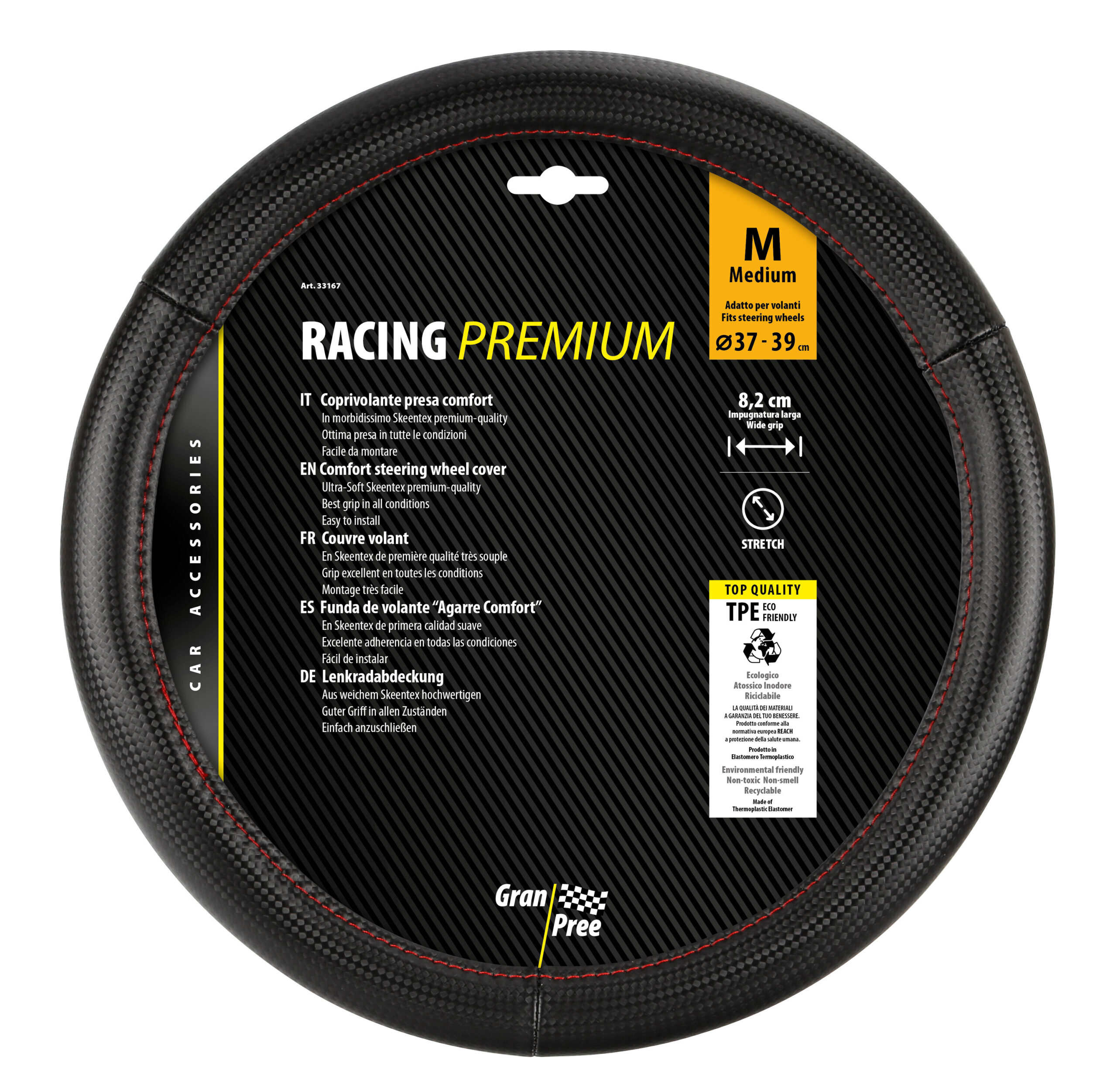 Racing Premium, coprivolante in Skeentex - M - Ø 37/39 cm - Rosso - immagine 4