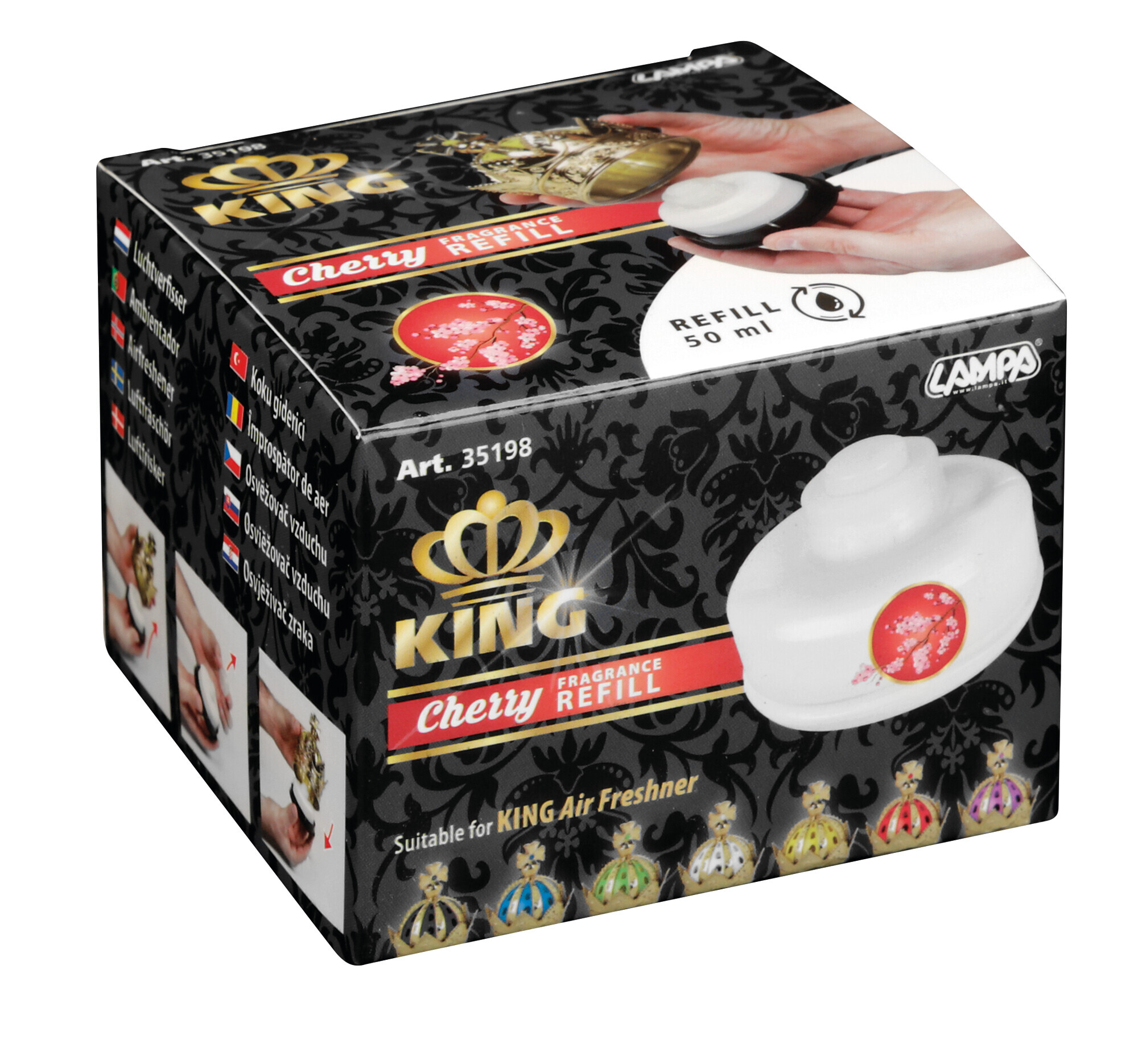 King, deodorante per abitacolo, ricarica 50 ml - Ciliegia - immagine 3