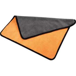 Premium Quality, panno in microfibra double-face - 40x40 cm - Grigio/Arancio