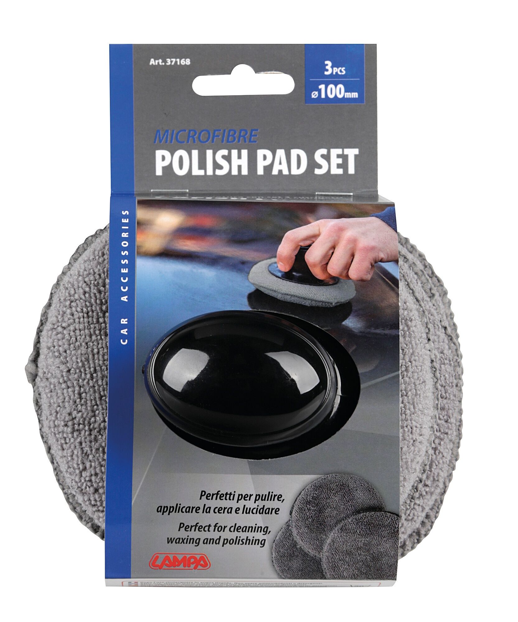 Impugnatura con set 3 cuscinetti intercambiabili in microfibra - Ø 100 mm - immagine 6