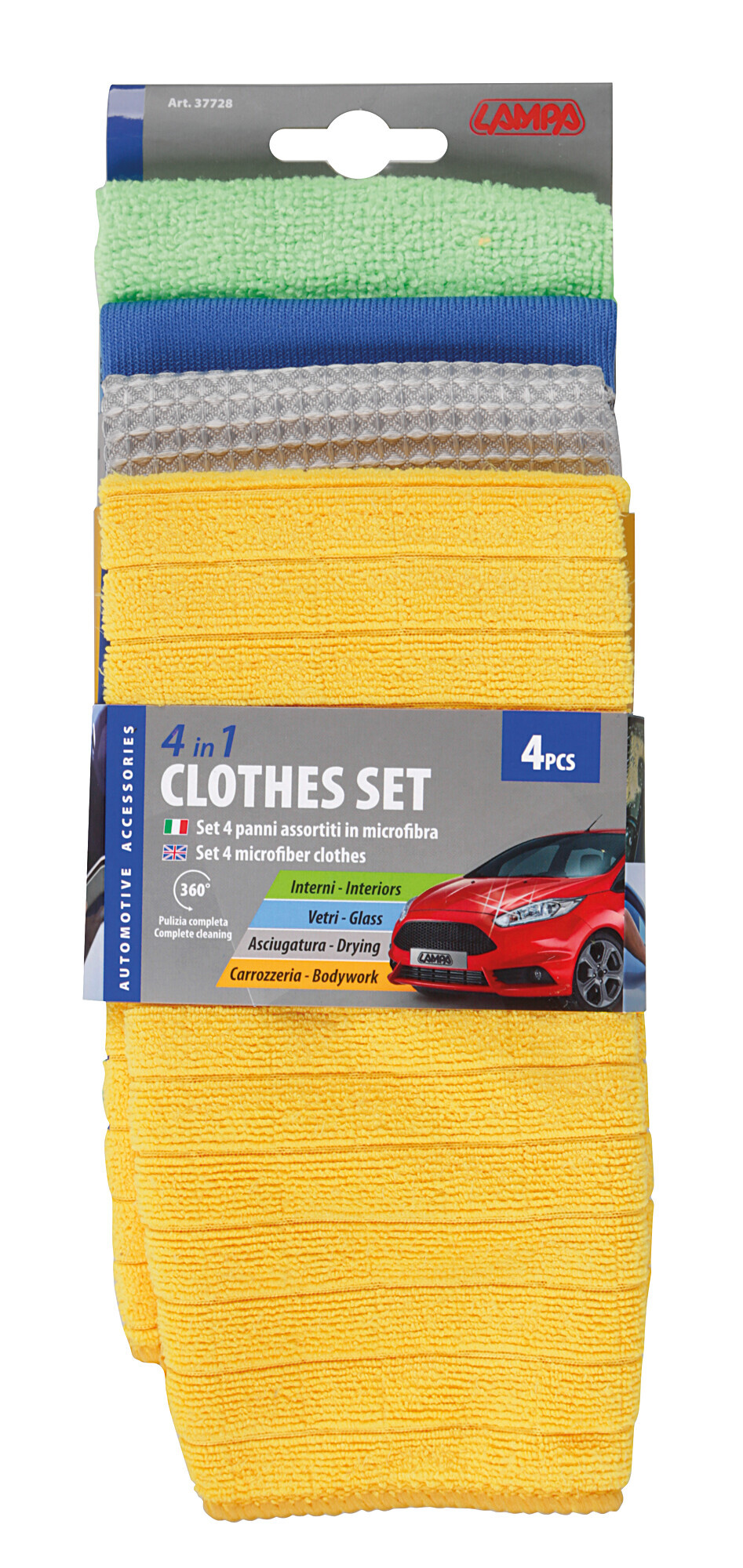 Set 4 panni assortiti in microfibra - 40x30 cm - immagine 3