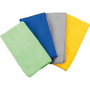 Set 4 panni assortiti in microfibra - 40x30 cm