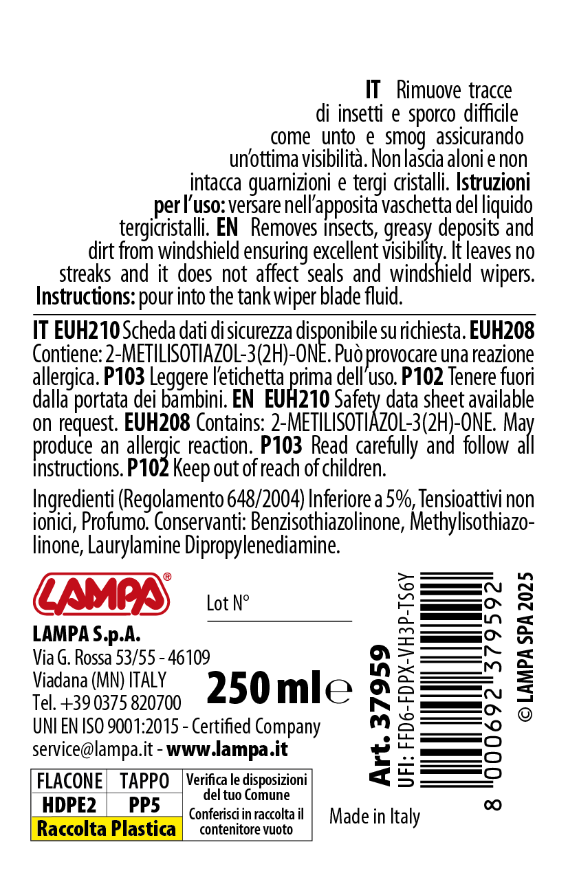 Liquido lavavetro estivo profumato, pronto all'uso - Fragola - 250 ml - immagine 2