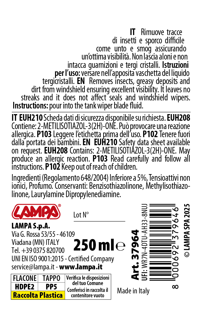 Liquido lavavetro estivo profumato, pronto all'uso - Mela Verde - 250 ml - immagine 2