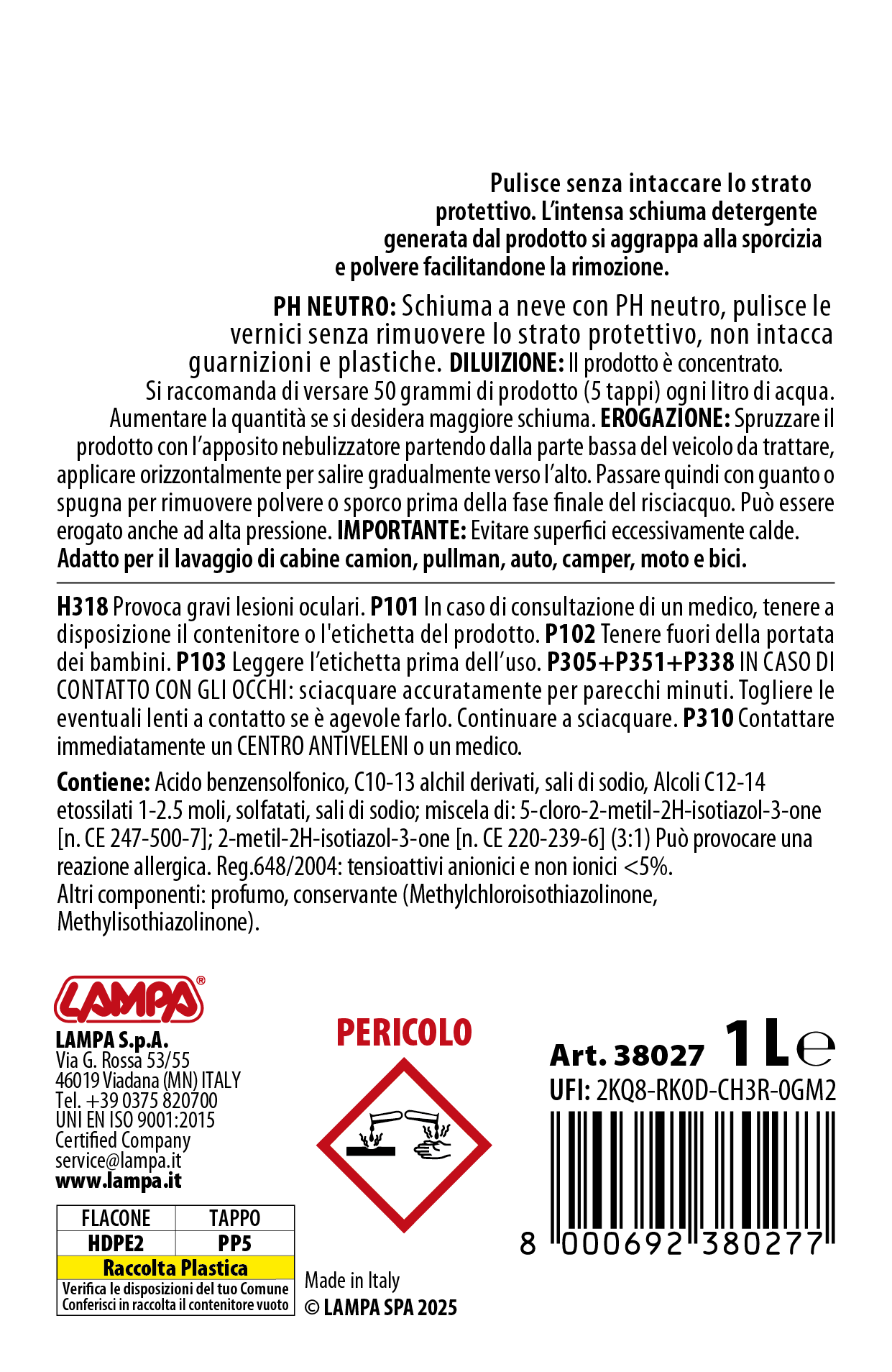 Shampoo super schiuma concentrato - 1 L - immagine 2