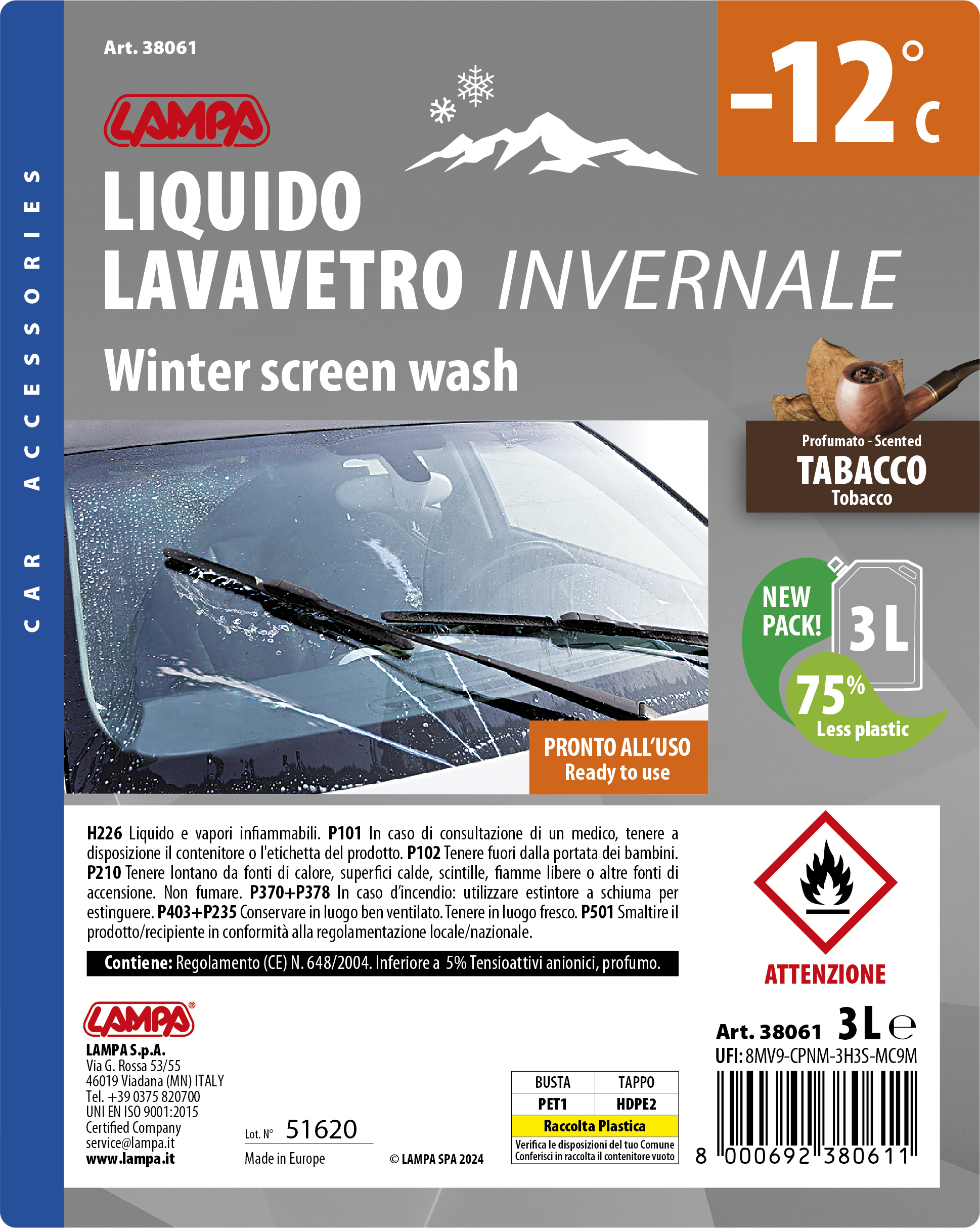 Liquido detergente cristalli, pronto all'uso (-12°C) - 3000 ml - Tabacco - immagine 3