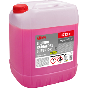 Superior-Rosso G12+, liquido antigelo radiatore - (-20°C/+105°C) - 20 L